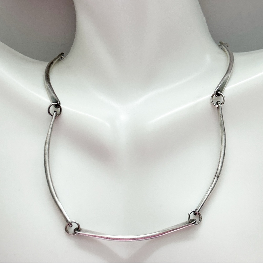 Vintage Signed Modern Sterling Silver Necklace